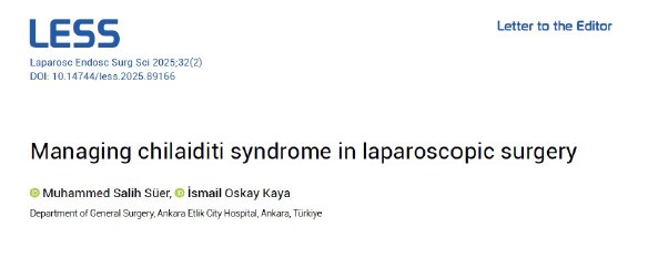 Managing chilaiditi syndrome in laparoscopic surgery