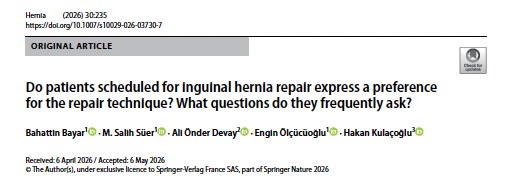 Inguinal hernia repair — patient preferences